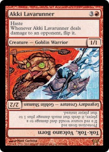 [153]【EN】【FOIL】悪忌の溶岩走り/Akki Lavarunner【CHK】[R][赤]