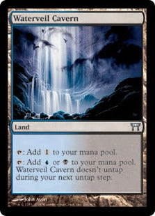 [286]【EN】【FOIL】水まといの洞窟/Waterveil Cavern【CHK】[U][土地]