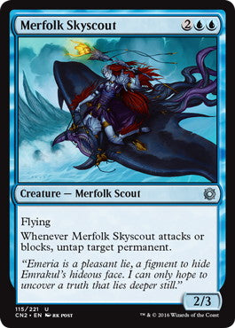 [115]【EN】マーフォークの空偵者/Merfolk Skyscout【CN2】[U][青]