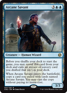 [027]【EN】【FOIL】秘儀の学者/Arcane Savant【CN2】[R][青]
