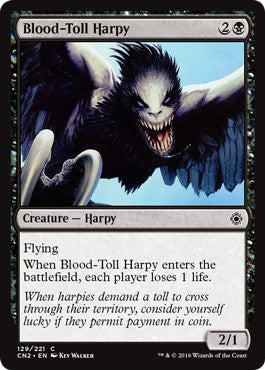 [129]【EN】【FOIL】血集りのハーピー/Blood-Toll Harpy【CN2】[C][黒]