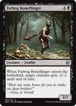 [134]【EN】【FOIL】遠沼の骨投げ/Farbog Boneflinger【CN2】[U][黒]