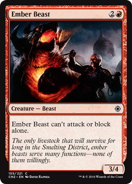 [155]【EN】【FOIL】くすぶり獣/Ember Beast【CN2】[C][赤]