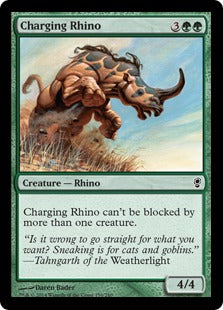[159]【EN】突進するサイ/Charging Rhino【CNS】[C][緑]