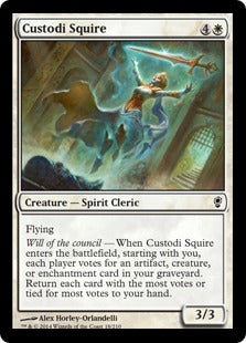 [018]【EN】【FOIL】カストーディの従者/Custodi Squire【CNS】[C][白]