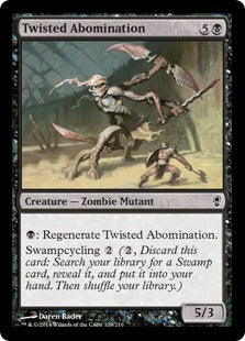 [129]【EN】【FOIL】よじれた嫌悪者/Twisted Abomination【CNS】[C][黒]