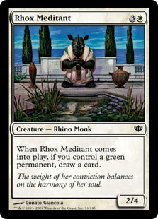 [016]【EN】ロウクスの瞑黙者/Rhox Meditant【CON】[C][白]