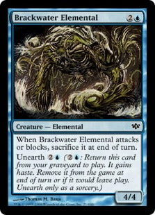 [021]【EN】淀み水の精霊/Brackwater Elemental【CON】[C][青]