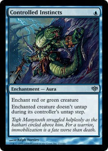[023]【EN】【FOIL】本能の制御/Controlled Instincts【CON】[U][青]