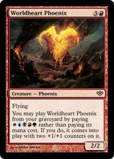 [077]【EN】【FOIL】世界心のフェニックス/Worldheart Phoenix【CON】[R][赤]