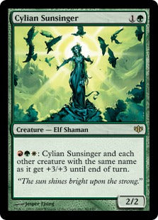 [080]【EN】【FOIL】シーリアの陽歌い/Cylian Sunsinger【CON】[R][緑]