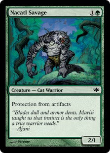 [086]【EN】【FOIL】ナカティルの野人/Nacatl Savage【CON】[C][緑]