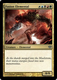 [107]【EN】【FOIL】融合の精霊/Fusion Elemental【CON】[U][多色]