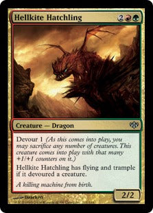 [111]【EN】【FOIL】ヘルカイトの雛/Hellkite Hatchling【CON】[U][多色]