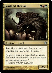 [123]【EN】【FOIL】傷跡の地のトリナクス/Scarland Thrinax【CON】[U][多色]