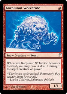 [087]【EN】【FOIL】カープルーザンのクズリ/Karplusan Wolverine【CSP】[C][赤]