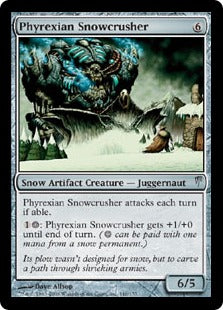 [140]【EN】【FOIL】ファイレクシアの雪潰し/Phyrexian Snowcrusher【CSP】[U][茶]