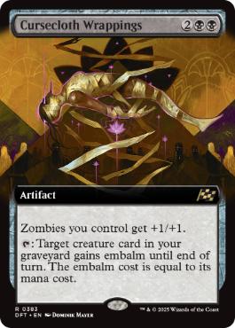 [383]【EN】■拡張アート■呪い布の包帯/Cursecloth Wrappings【DFT】[R][黒]