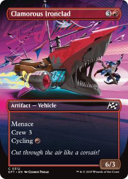 [312]【EN】■ボーダーレス■騒々しい鉄覆い/Clamorous Ironclad【DFT】[C][赤]