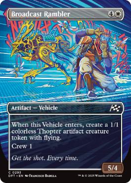 [293]【EN】【FOIL】■ボーダーレス■移動放送機/Broadcast Rambler【DFT】[C][白]