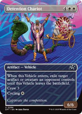 [294]【EN】【FOIL】■ボーダーレス■拘留戦車/Detention Chariot【DFT】[U][白]