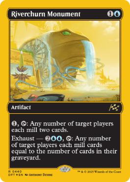 [440]【EN】【ファーストプレイスFOIL】奔流川の記念碑/Riverchurn Monument【DFT】[R][青]