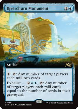 [381]【EN】【FOIL】■拡張アート■奔流川の記念碑/Riverchurn Monument【DFT】[R][青]