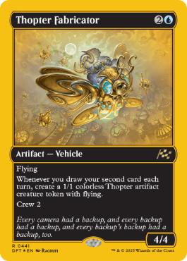 [441]【EN】【ファーストプレイスFOIL】飛行機械の製造者/Thopter Fabricator【DFT】[R][青]