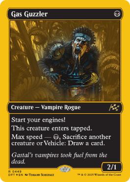 [449]【EN】【ファーストプレイスFOIL】ガス喰らい/Gas Guzzler【DFT】[R][黒]