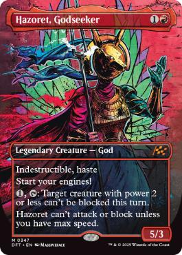 [347]【EN】【FOIL】■ボーダーレス■求道神、ハゾレト/Hazoret, Godseeker【DFT】[M][赤]