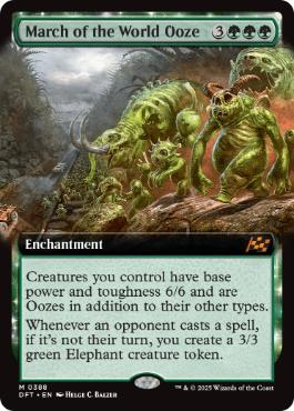 [388]【EN】【FOIL】■拡張アート■世界軟泥の進撃/March of the World Ooze【DFT】[M][緑]