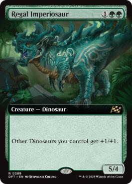 [389]【EN】【FOIL】■拡張アート■威厳ある放漫トカゲ/Regal Imperiosaur【DFT】[R][緑]