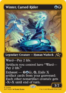 [494]【EN】【ファーストプレイスFOIL】呪われし運転手、ウィンター/Winter, Cursed Rider【DFT】[R][多色]