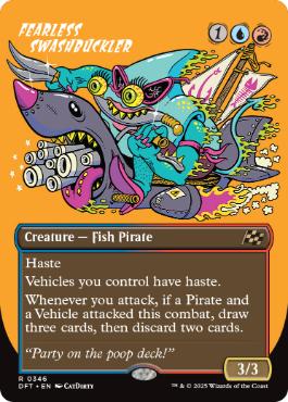 [346]【EN】【FOIL】■ボーダーレス■不敵な剣客/Fearless Swashbuckler【DFT】[R][多色]