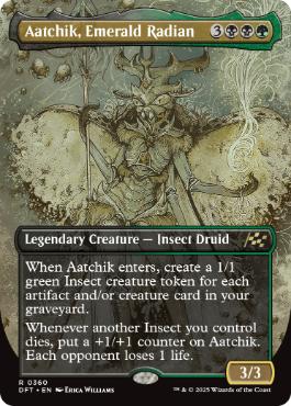 [360]【EN】【FOIL】■ボーダーレス■翠色のラジアン、アーチック/Aatchik, Emerald Radian【DFT】[R][多色]
