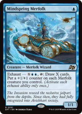 [051]【EN】思考の泉のマーフォーク/Mindspring Merfolk【DFT】[R][青]