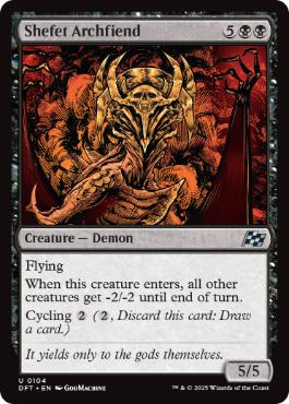 [104]【EN】シェフェトの大悪鬼/Shefet Archfiend【DFT】[U][黒]