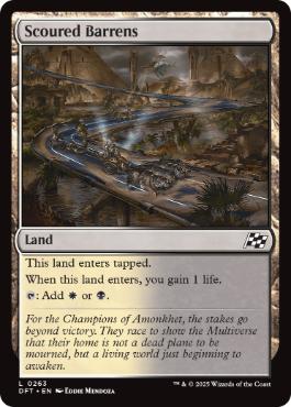 [263]【EN】磨かれたやせ地/Scoured Barrens【DFT】[C][土地]