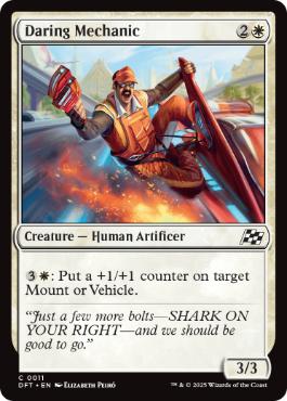 [011]【EN】【FOIL】果敢な整備士/Daring Mechanic【DFT】[C][白]