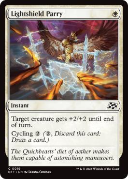 [019]【EN】【FOIL】光盾での受け流し/Lightshield Parry【DFT】[C][白]