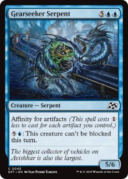 [043]【EN】【FOIL】歯車襲いの海蛇/Gearseeker Serpent【DFT】[C][青]