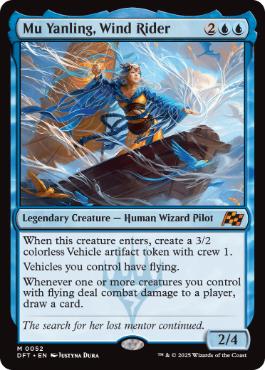 [052]【EN】【FOIL】風乗り、ムー・ヤンリン/Mu Yanling, Wind Rider【DFT】[M][青]
