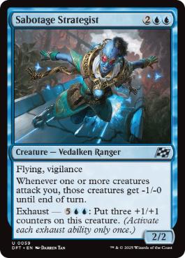 [059]【EN】【FOIL】妨害の戦略家/Sabotage Strategist【DFT】[U][青]