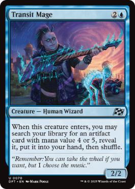 [070]【EN】【FOIL】運送の魔道士/Transit Mage【DFT】[U][青]