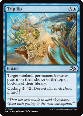 [071]【EN】【FOIL】躓かせ/Trip Up【DFT】[C][青]