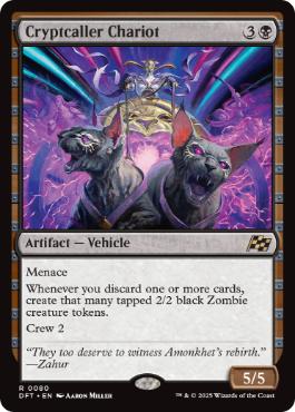 [080]【EN】【FOIL】墓所呼びの戦車/Cryptcaller Chariot【DFT】[R][黒]