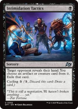 [092]【EN】【FOIL】脅迫戦術/Intimidation Tactics【DFT】[U][黒]