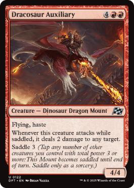 [122]【EN】【FOIL】ドラコサウルスの援軍/Dracosaur Auxiliary【DFT】[U][赤]