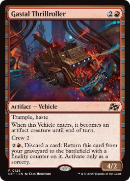 [129]【EN】【FOIL】ガスタルの激ヤバ車/Gastal Thrillroller【DFT】[R][赤]
