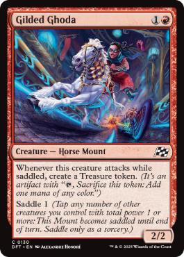 [130]【EN】【FOIL】金飾りのゴーダ/Gilded Ghoda【DFT】[C][赤]